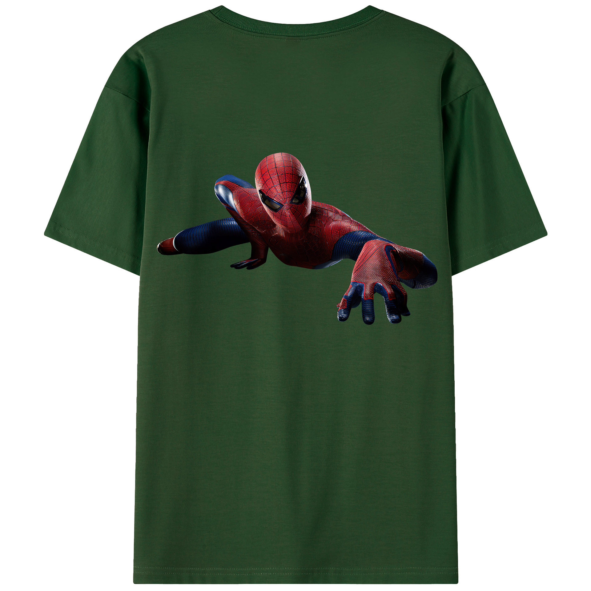 Spider Man スパイダーマン 綿100％半袖Tシャツ（背面プリント）
